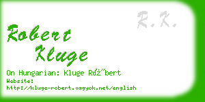 robert kluge business card